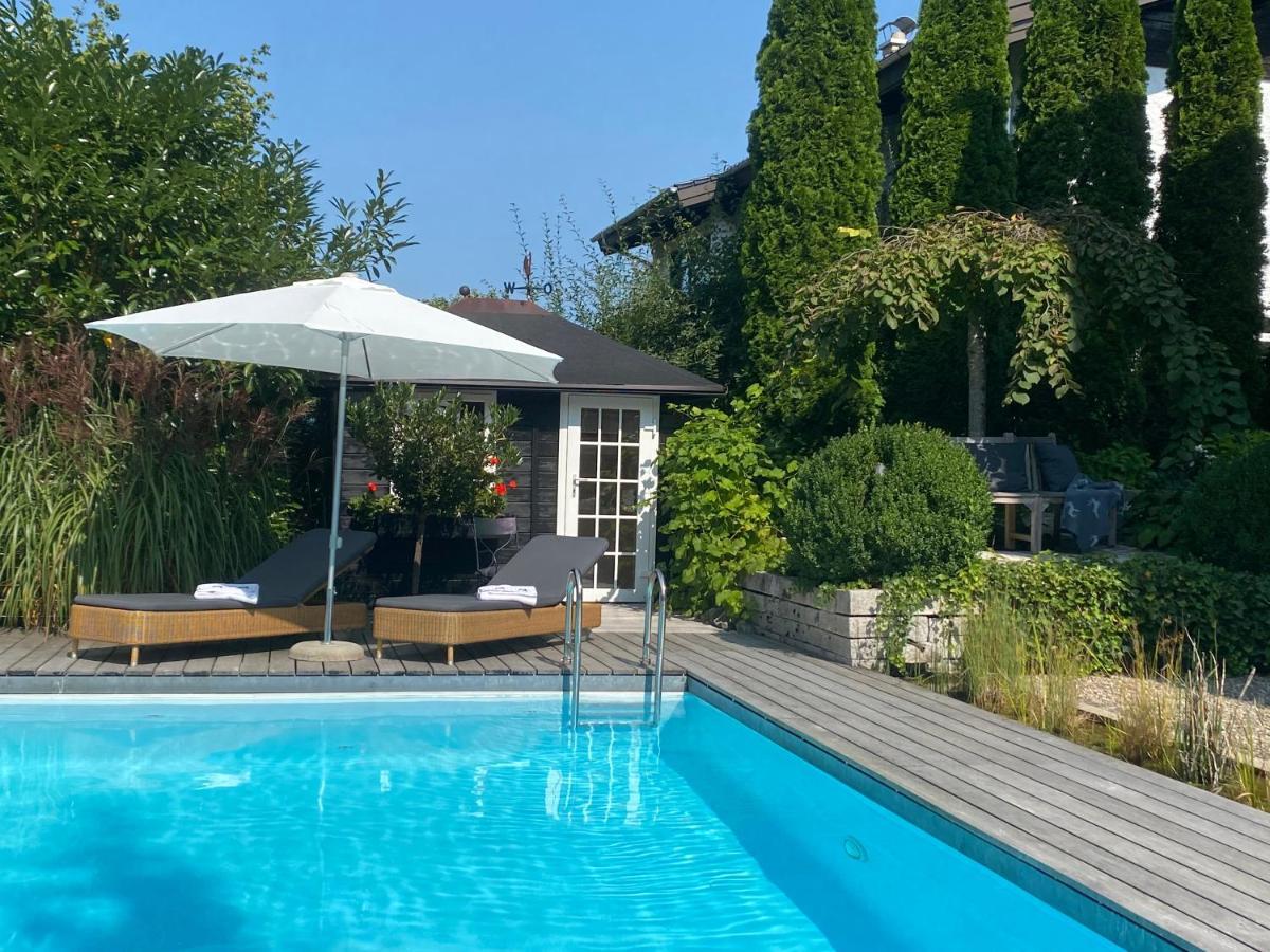 Landhaus Am Plattenbichl - Luxus Apartment Mit Privat-Pool Und Sauna - Im Sommer Bergbahn Inklusive Oberstdorf Eksteriør billede